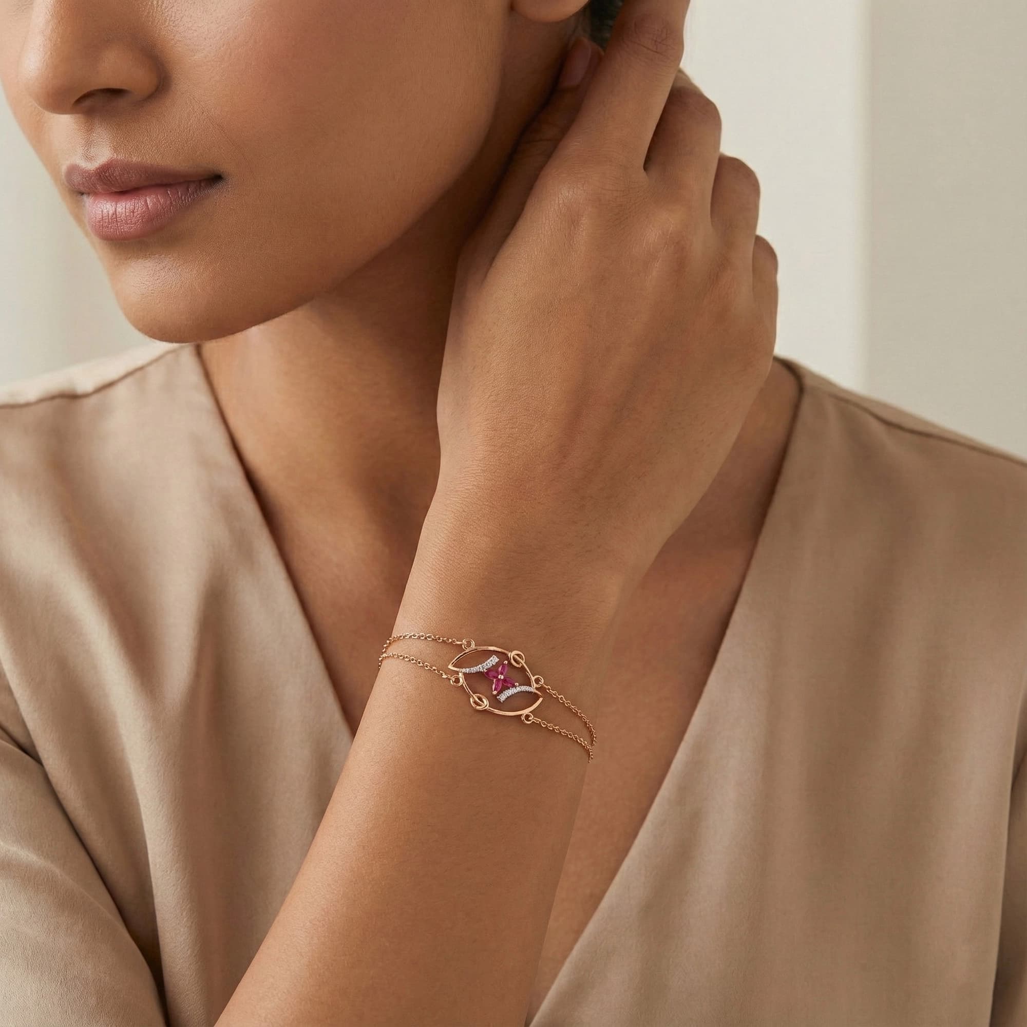 Yellow Gold Diamond Bracelet thumbnail 3