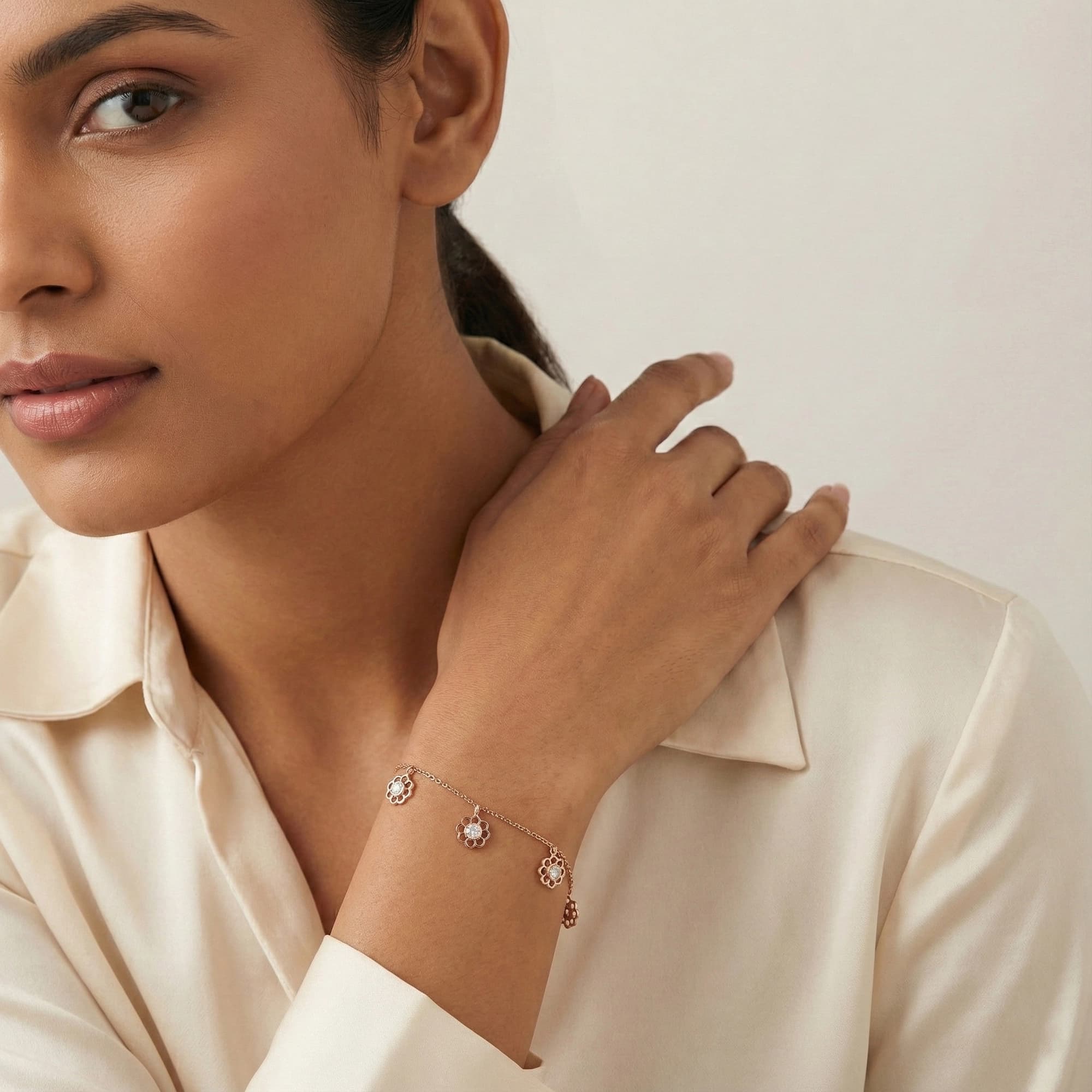 Rose Gold Diamond Bracelet thumbnail 3