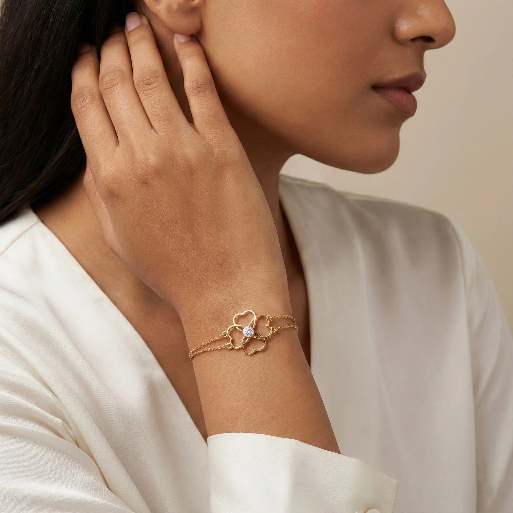Yellow Gold Diamond Bracelet thumbnail 3