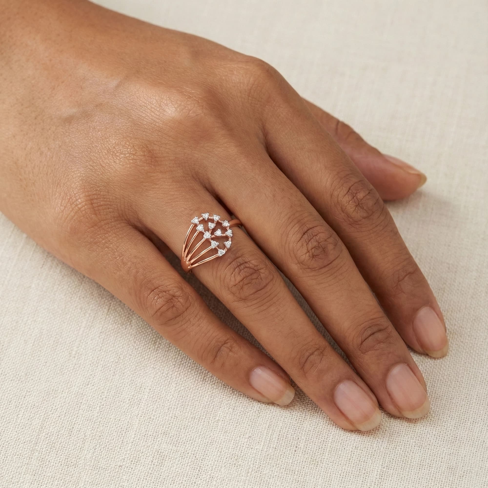 Rose Gold Diamond Ring thumbnail 3