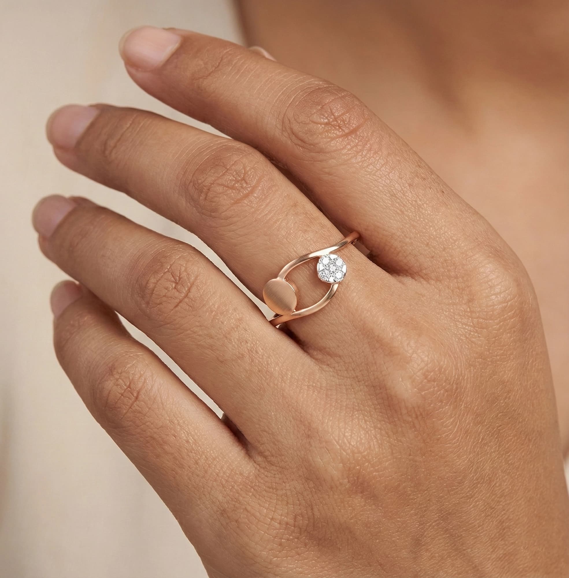 Rose Gold Diamond Ring thumbnail 2