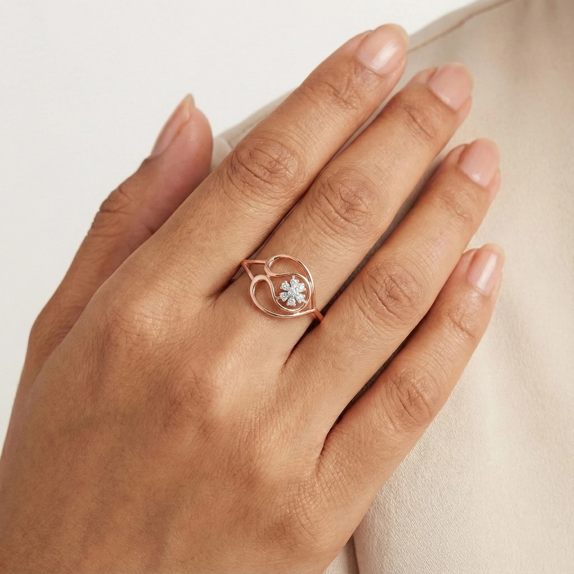Rose Gold Diamond Ring thumbnail 2