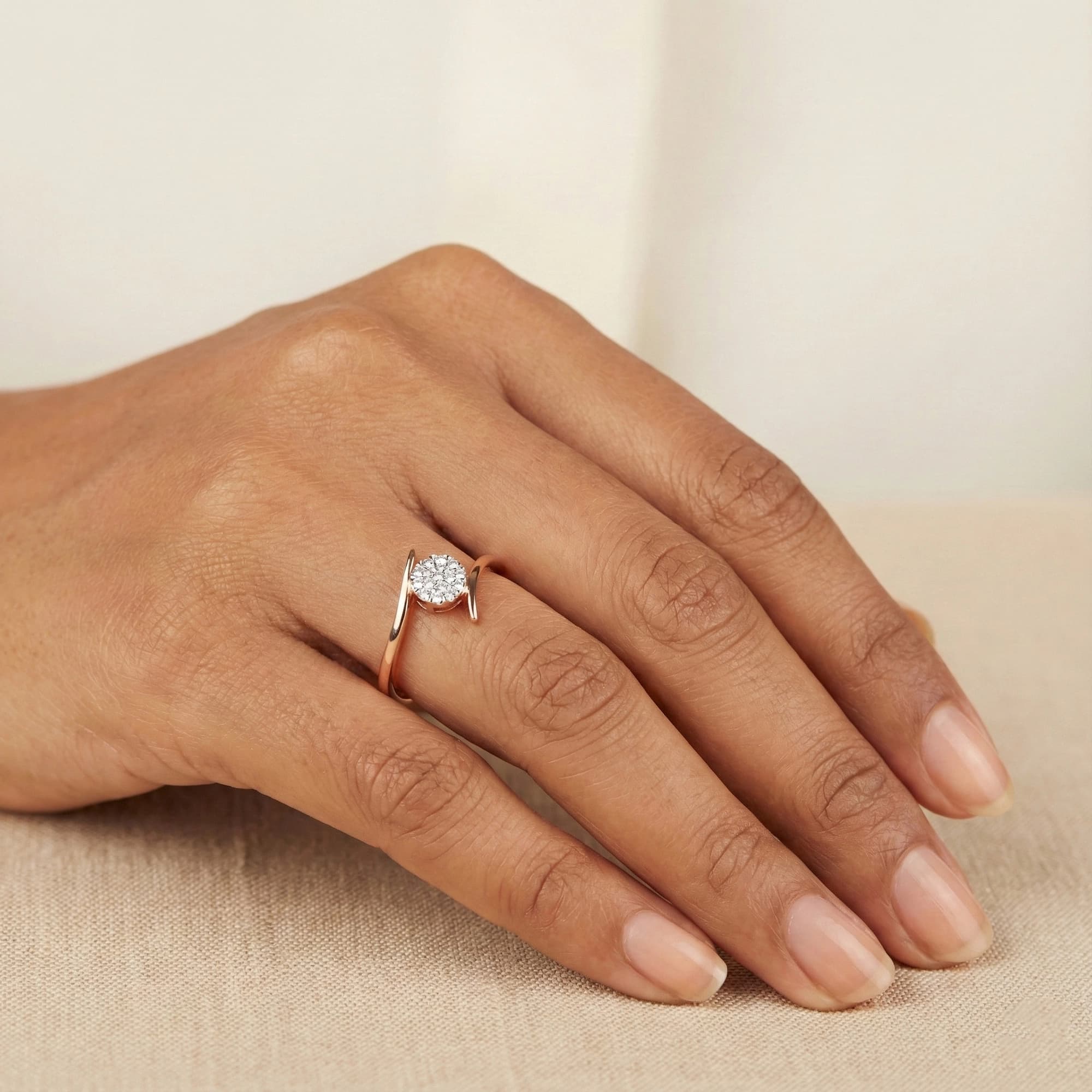 Rose Gold Diamond Ring thumbnail 3