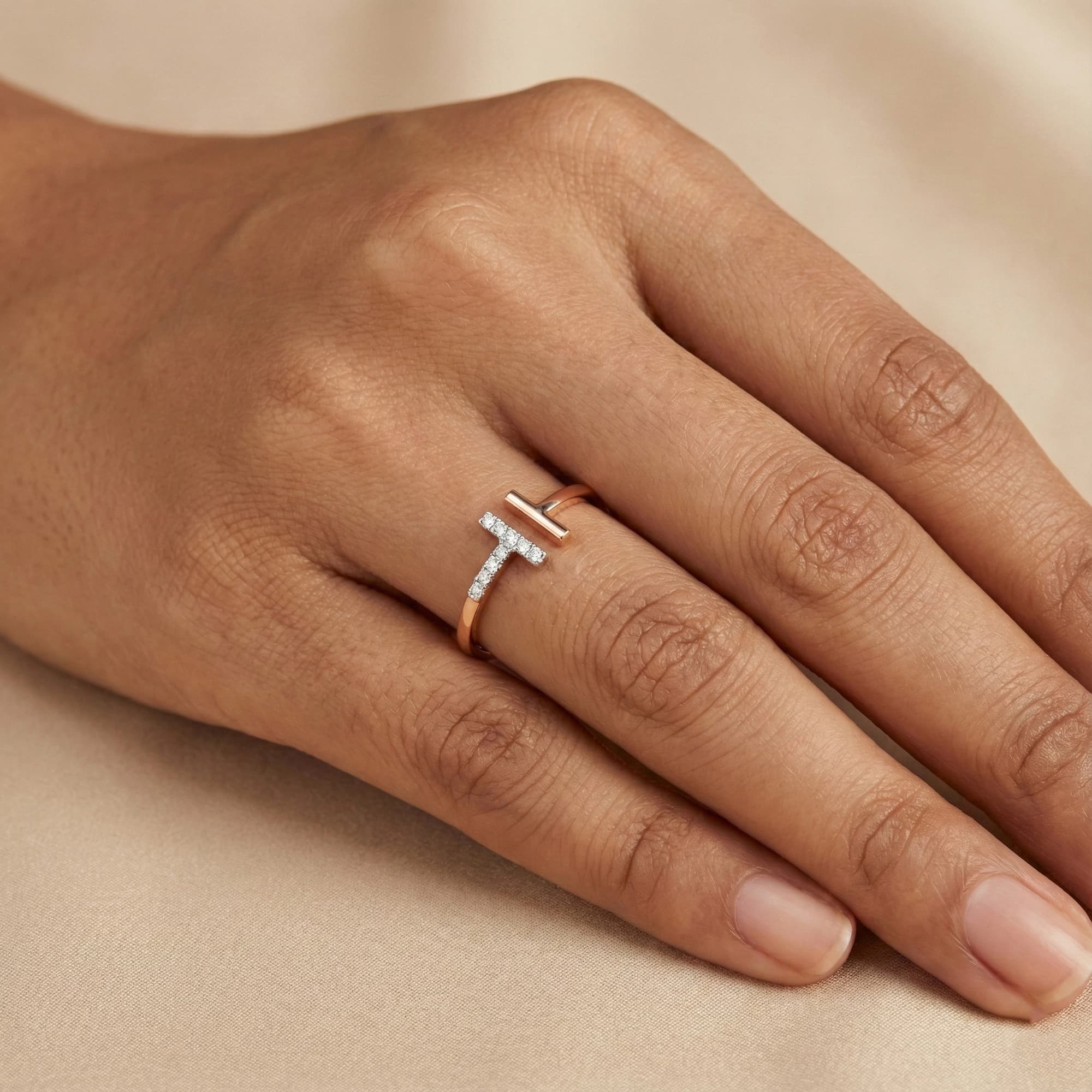 Rose Gold Diamond Ring thumbnail 3