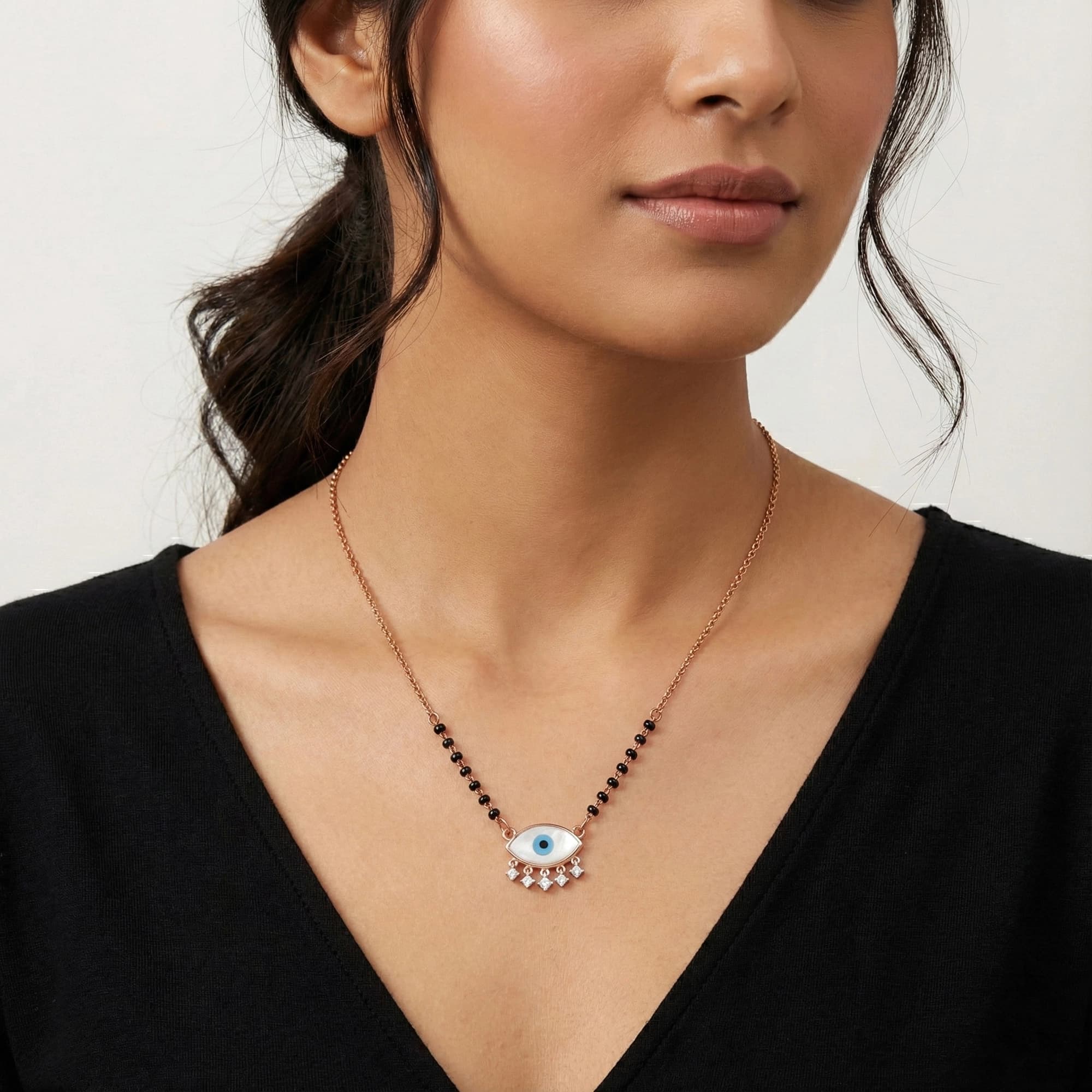 Rose Gold Diamond Necklace thumbnail 3