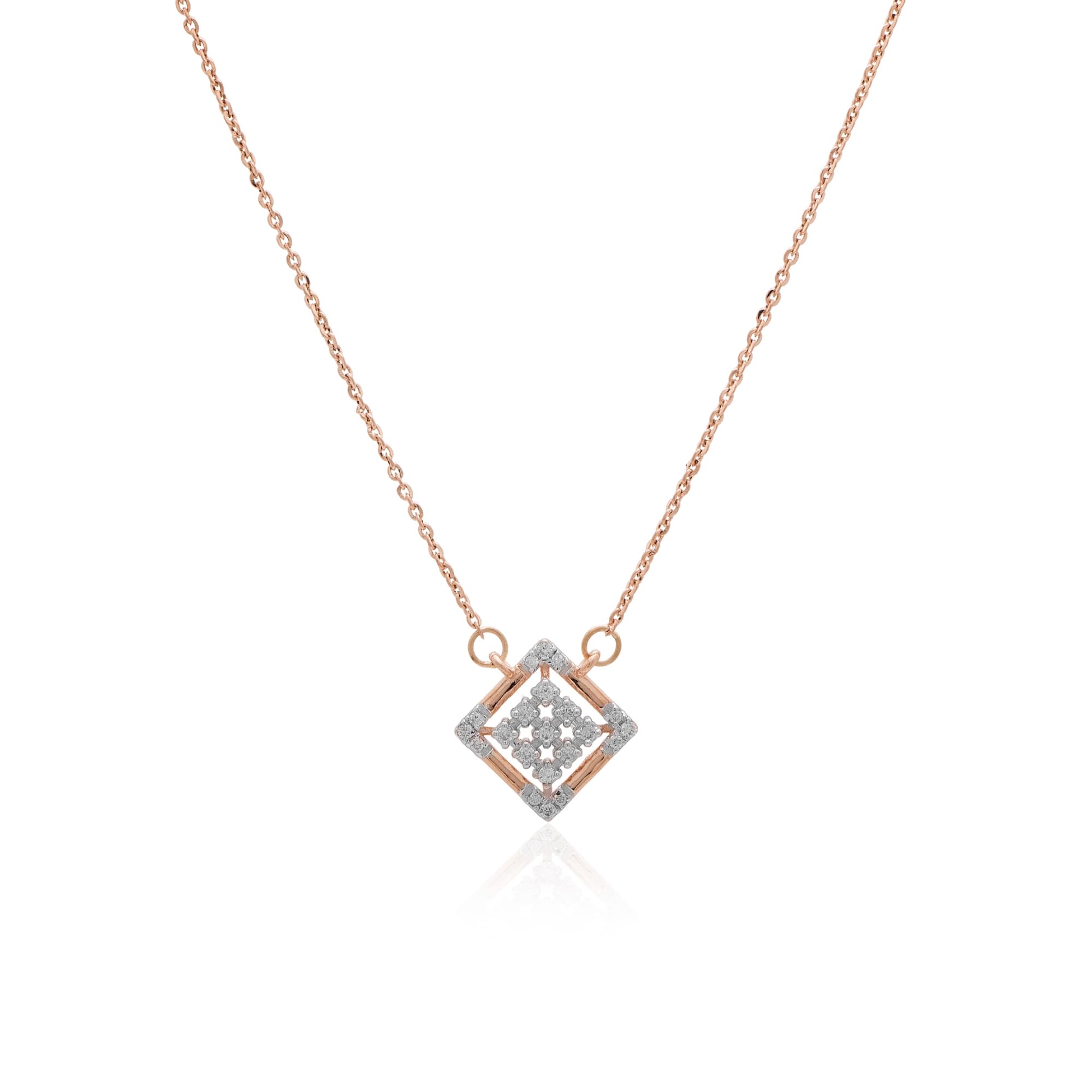 Rose Gold Diamond Necklace thumbnail 2