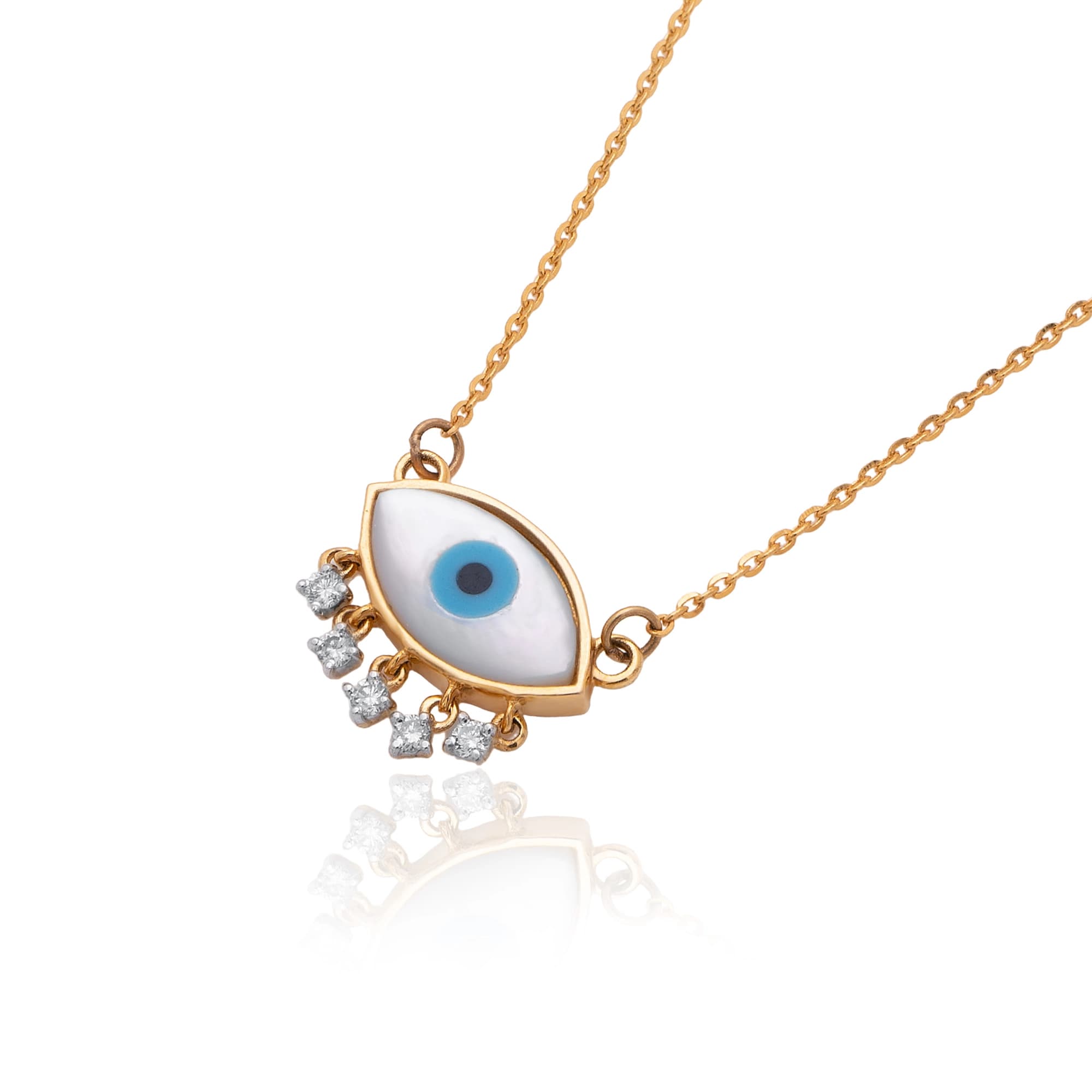 Yellow Gold Diamond Necklace thumbnail 2
