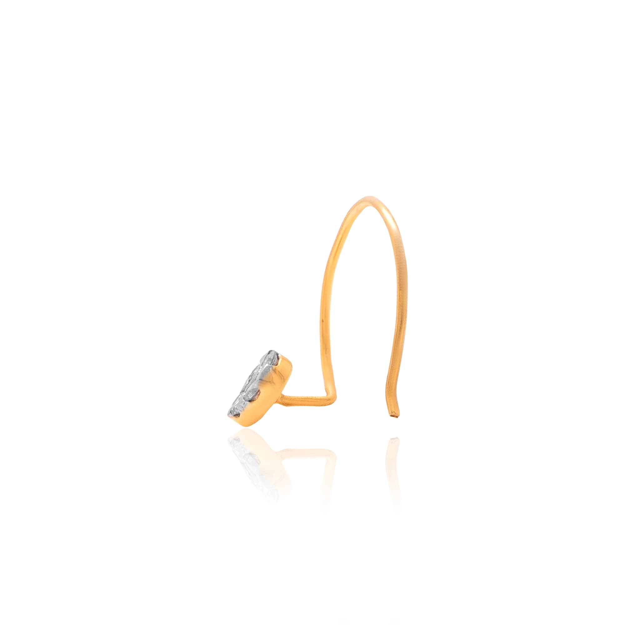 Yellow Gold Diamond Nose Pin thumbnail 2