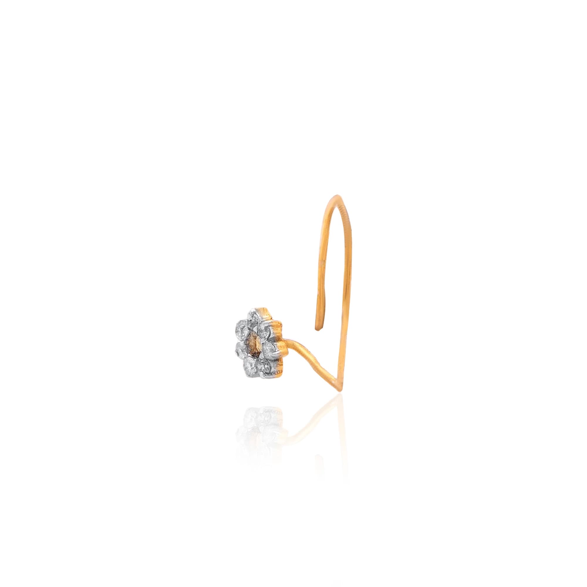 Yellow Gold Diamond Nose Pin thumbnail 2