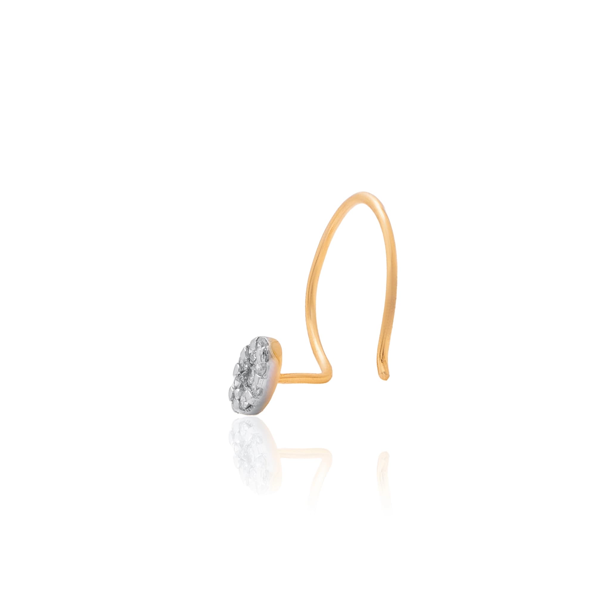 Yellow Gold Diamond Nose Pin thumbnail 2