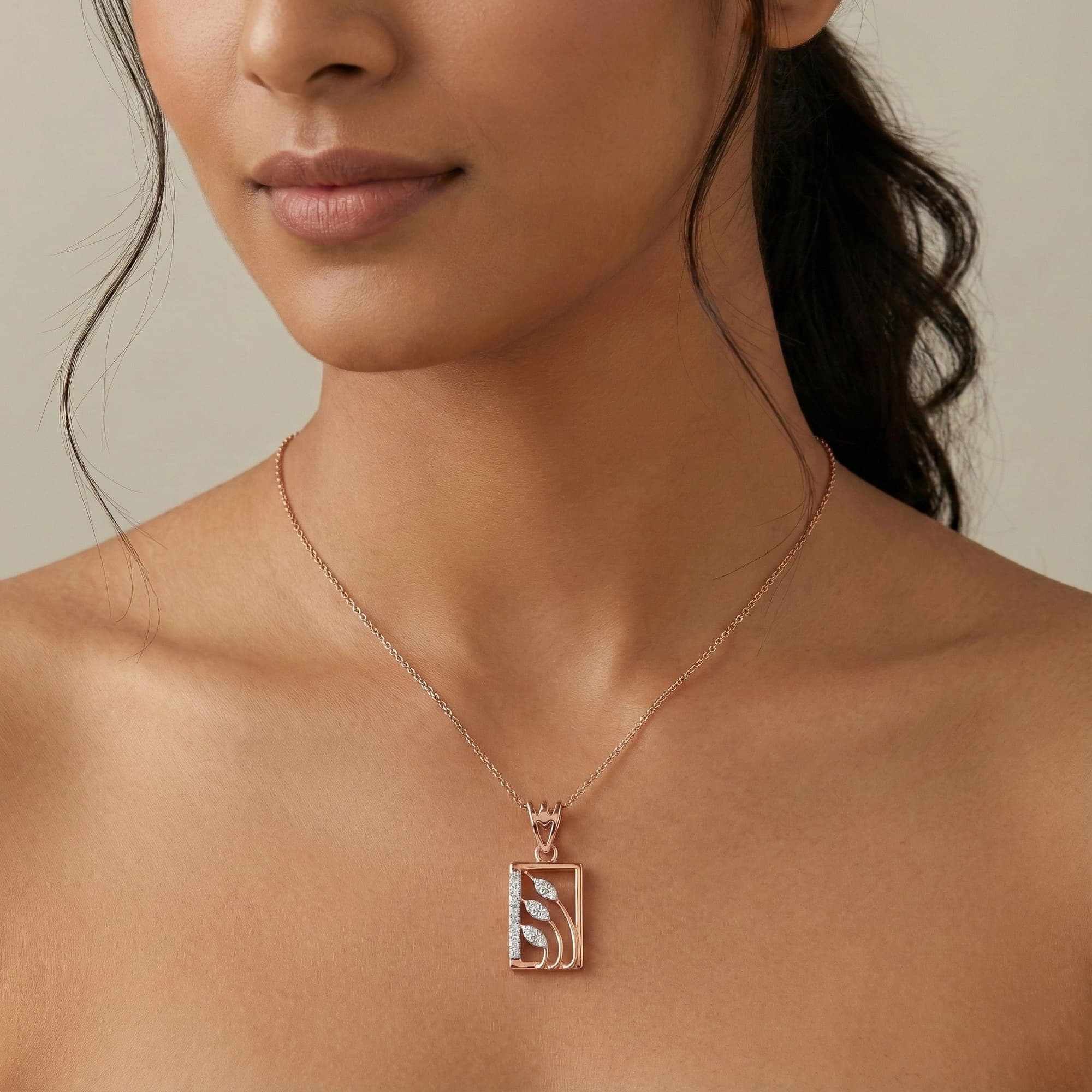 Rose Gold Diamond Pendant thumbnail 4