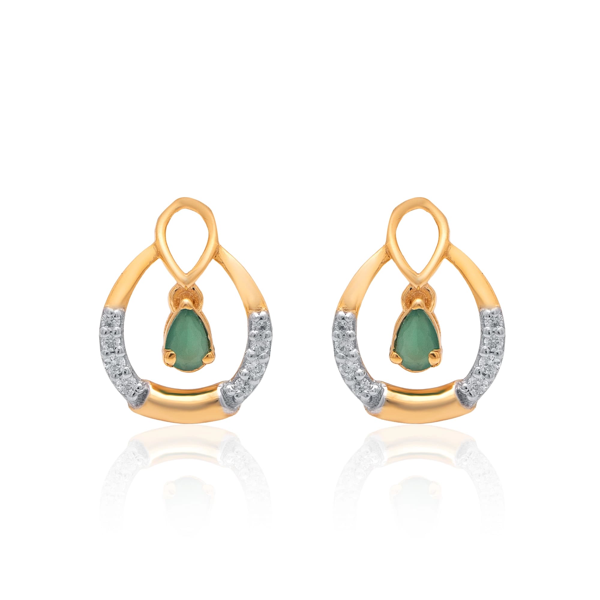 Yellow Gold Diamond Earrings