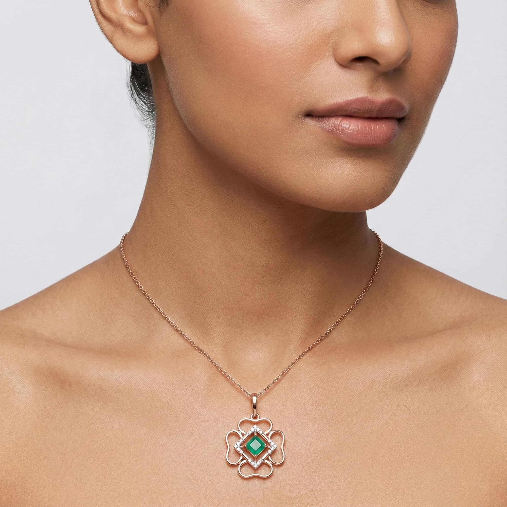 Rose Gold Diamond Pendant thumbnail 4