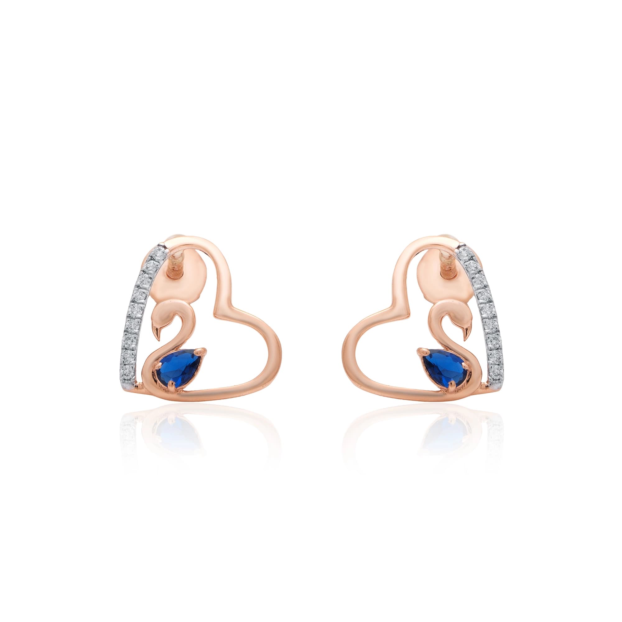 Rose Gold Diamond Earrings thumbnail 2
