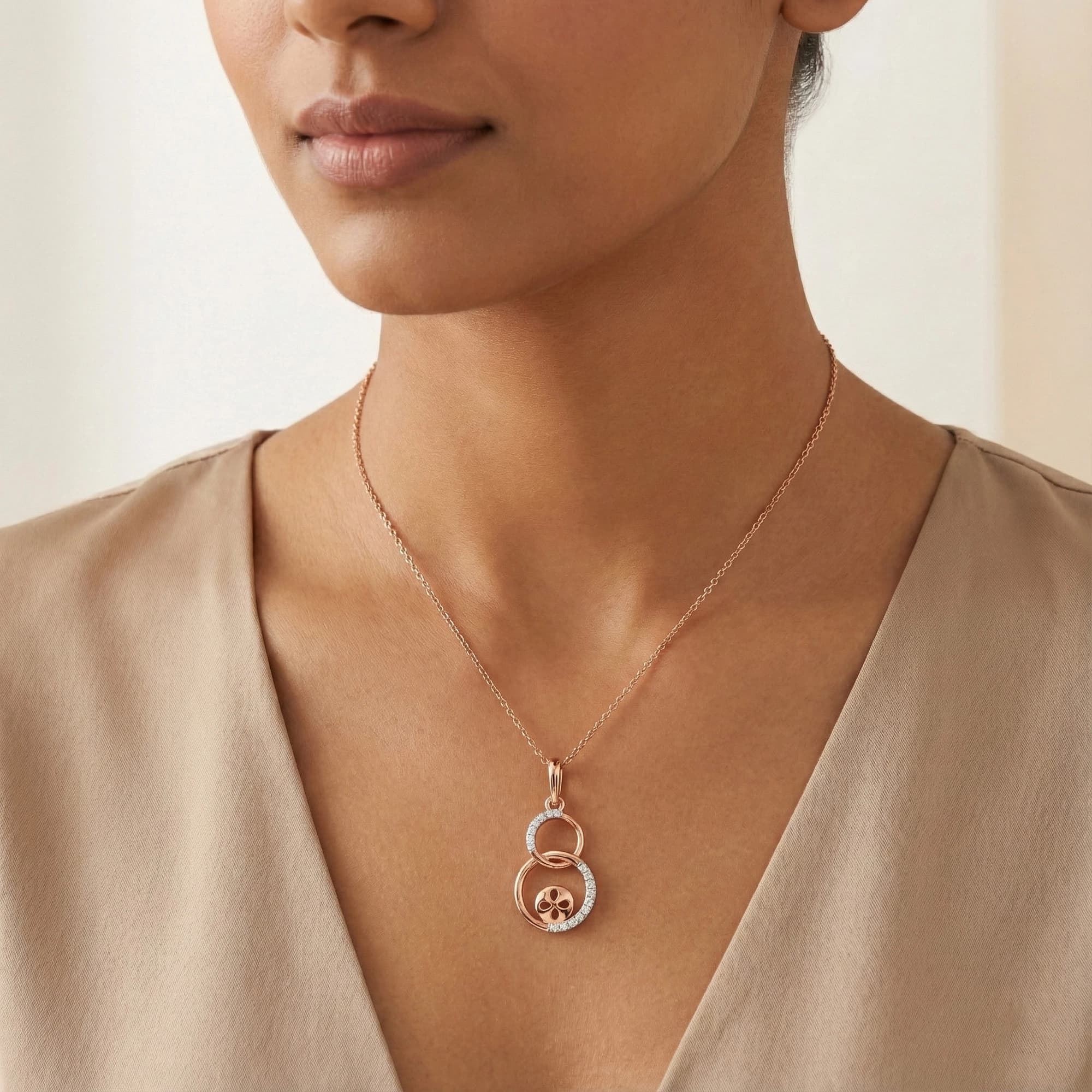 Rose Gold Diamond Pendant thumbnail 4