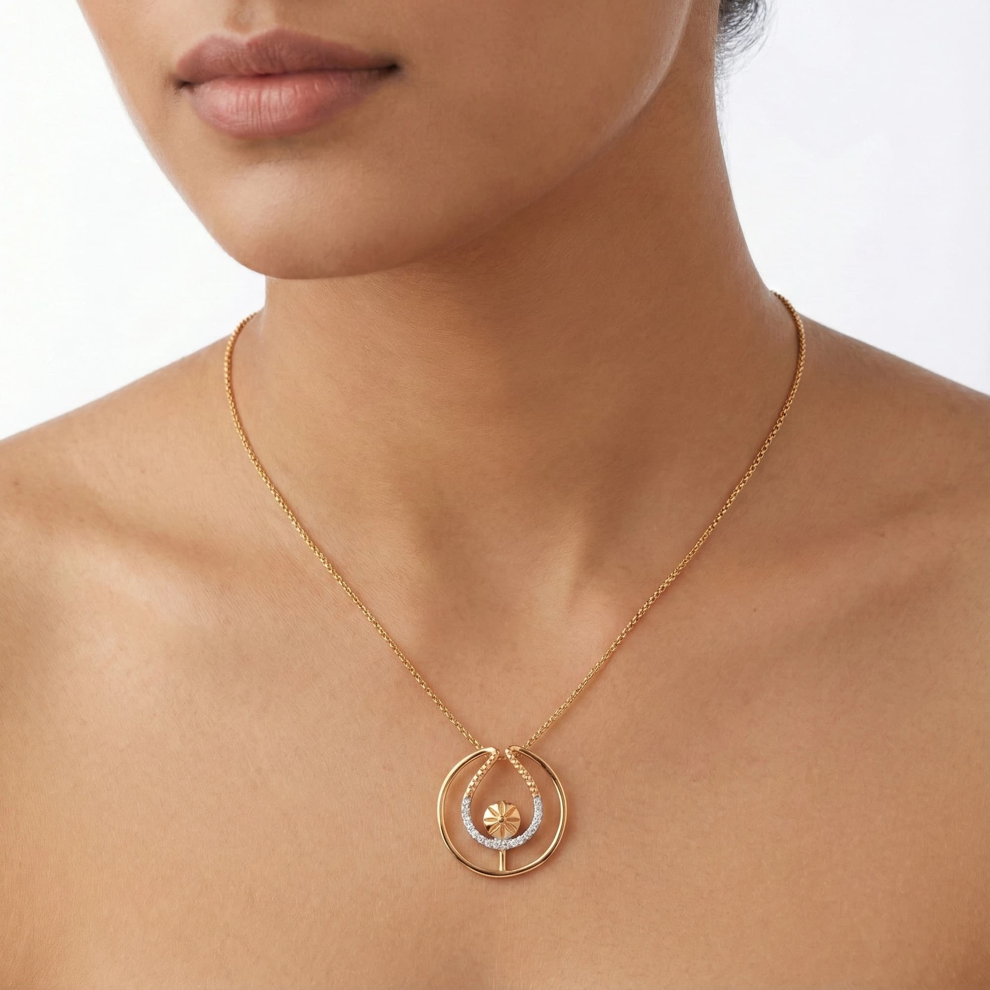 Rose Gold Diamond Pendant thumbnail 4