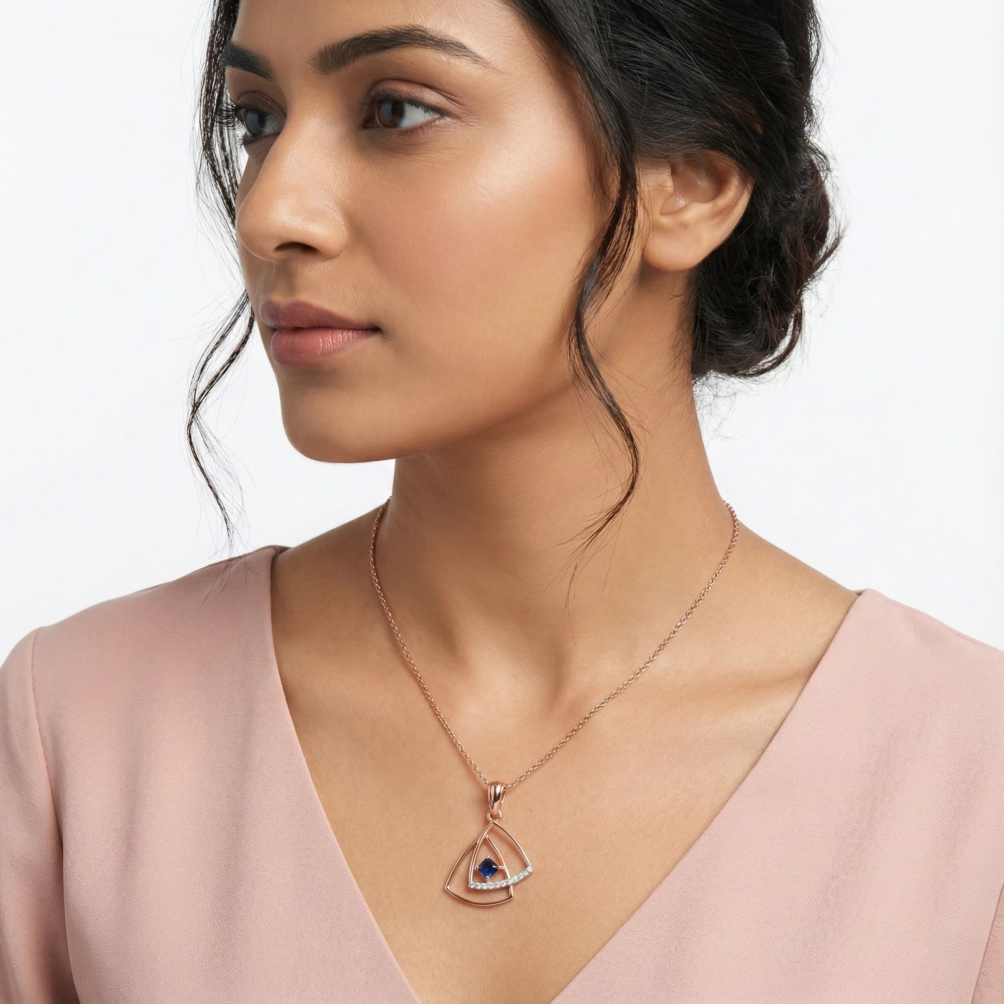 Rose Gold Diamond Pendant thumbnail 4