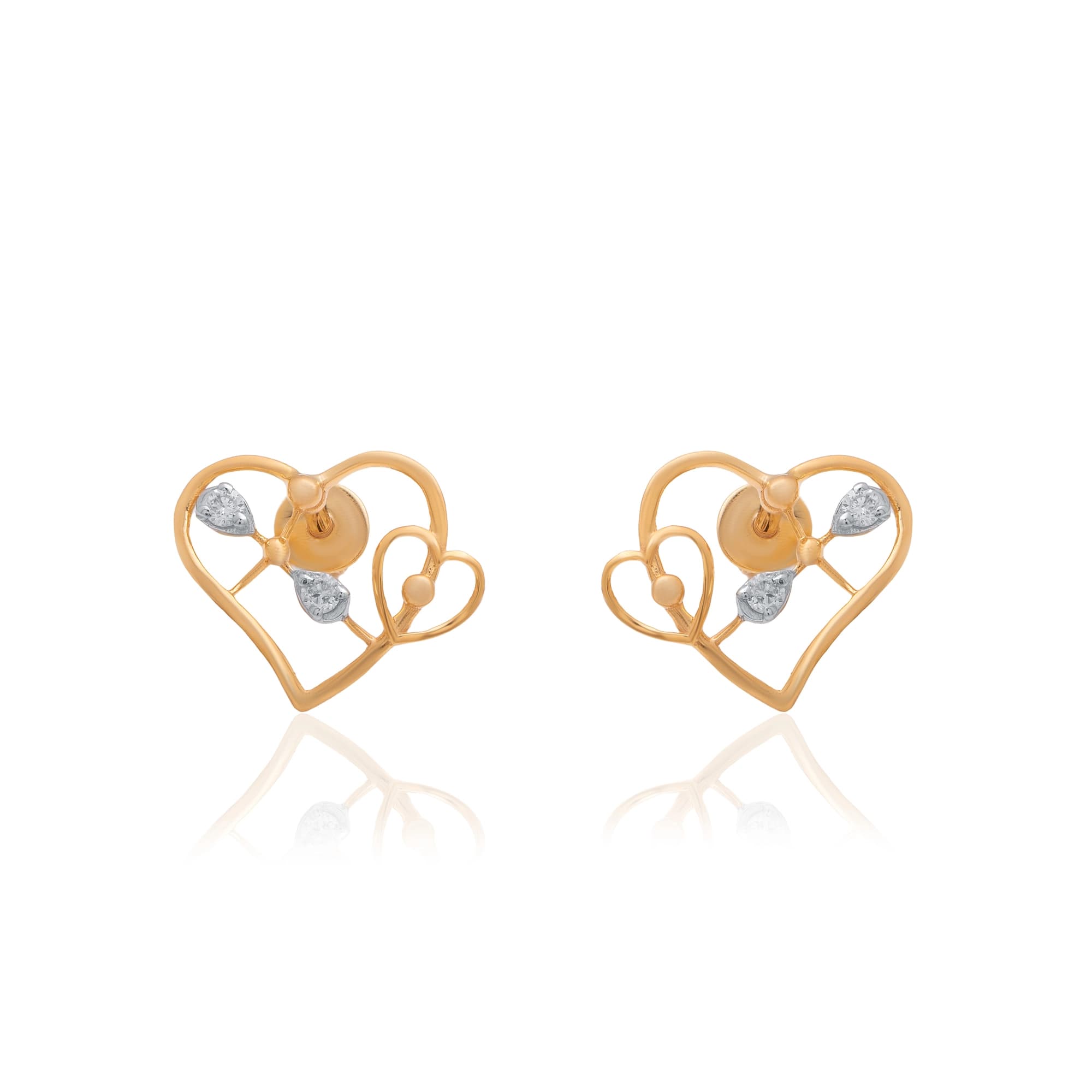 Rose Gold Diamond Earrings