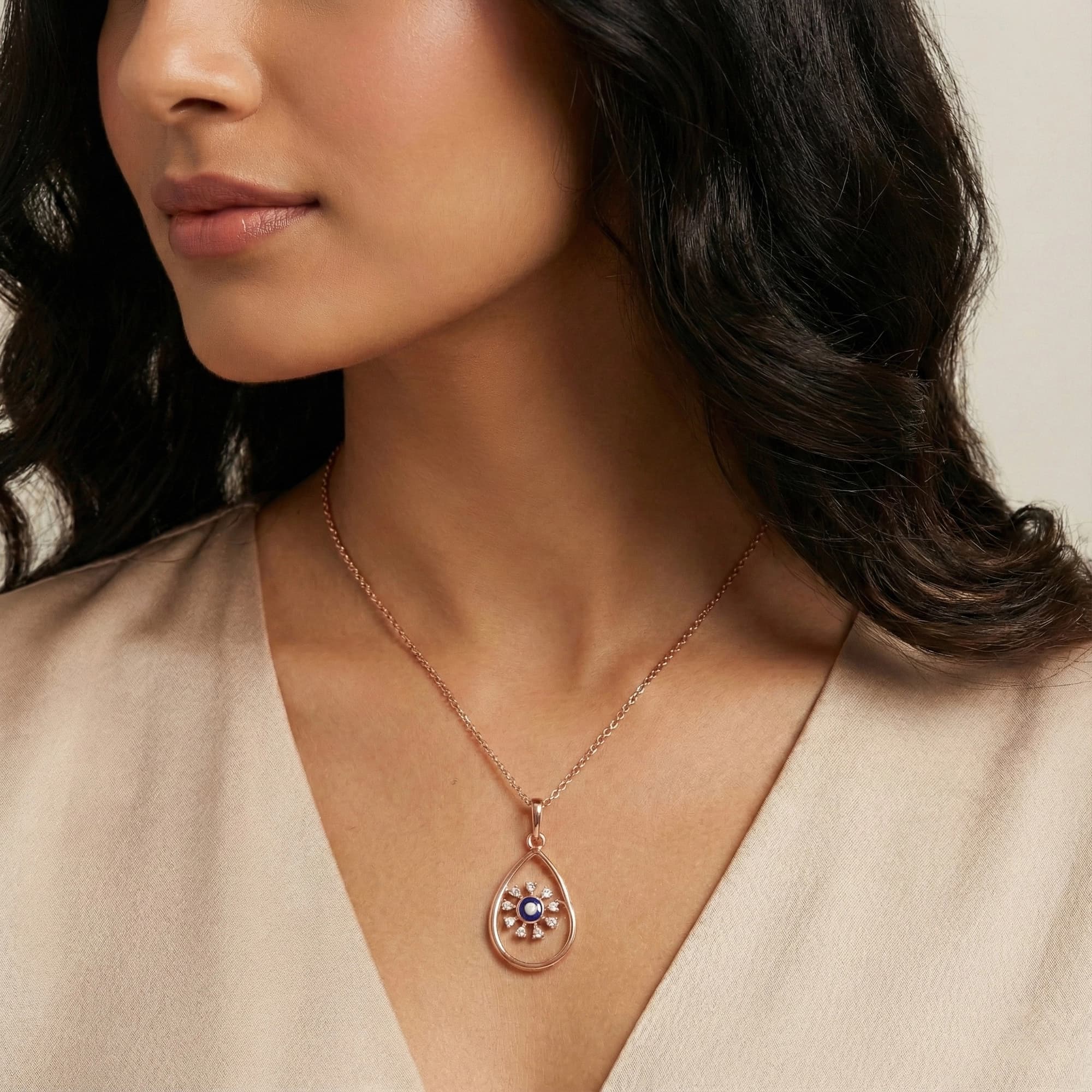 Rose Gold Diamond Pendant thumbnail 4