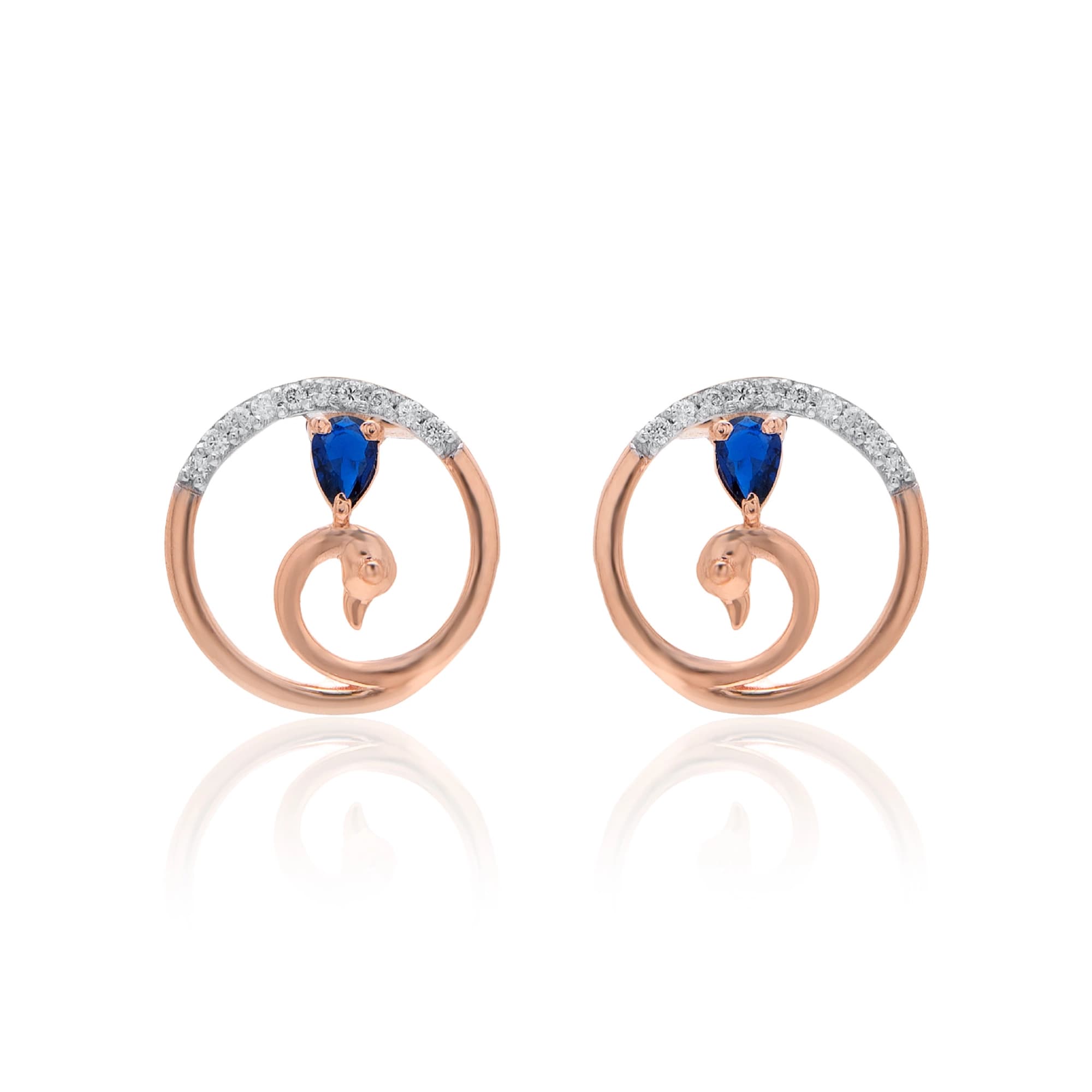 Rose Gold Diamond Earrings thumbnail 2
