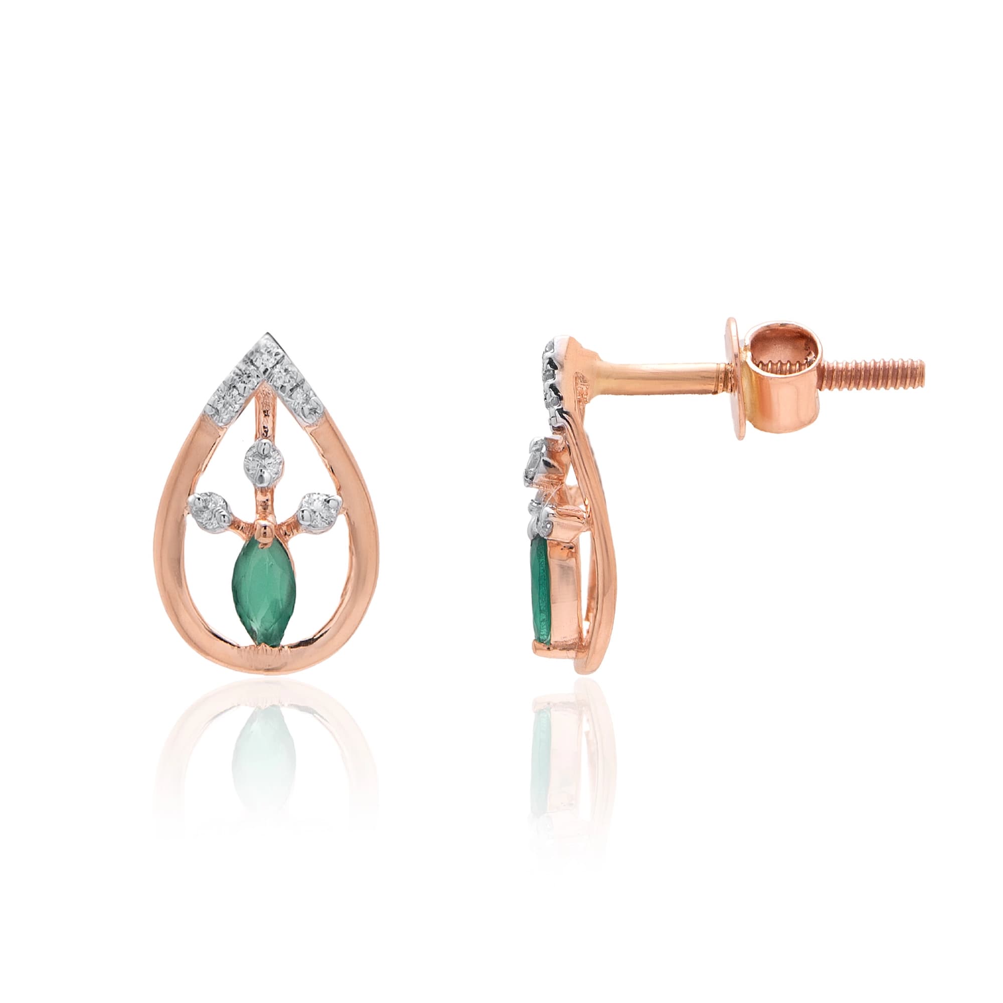 Rose Gold Diamond Earrings