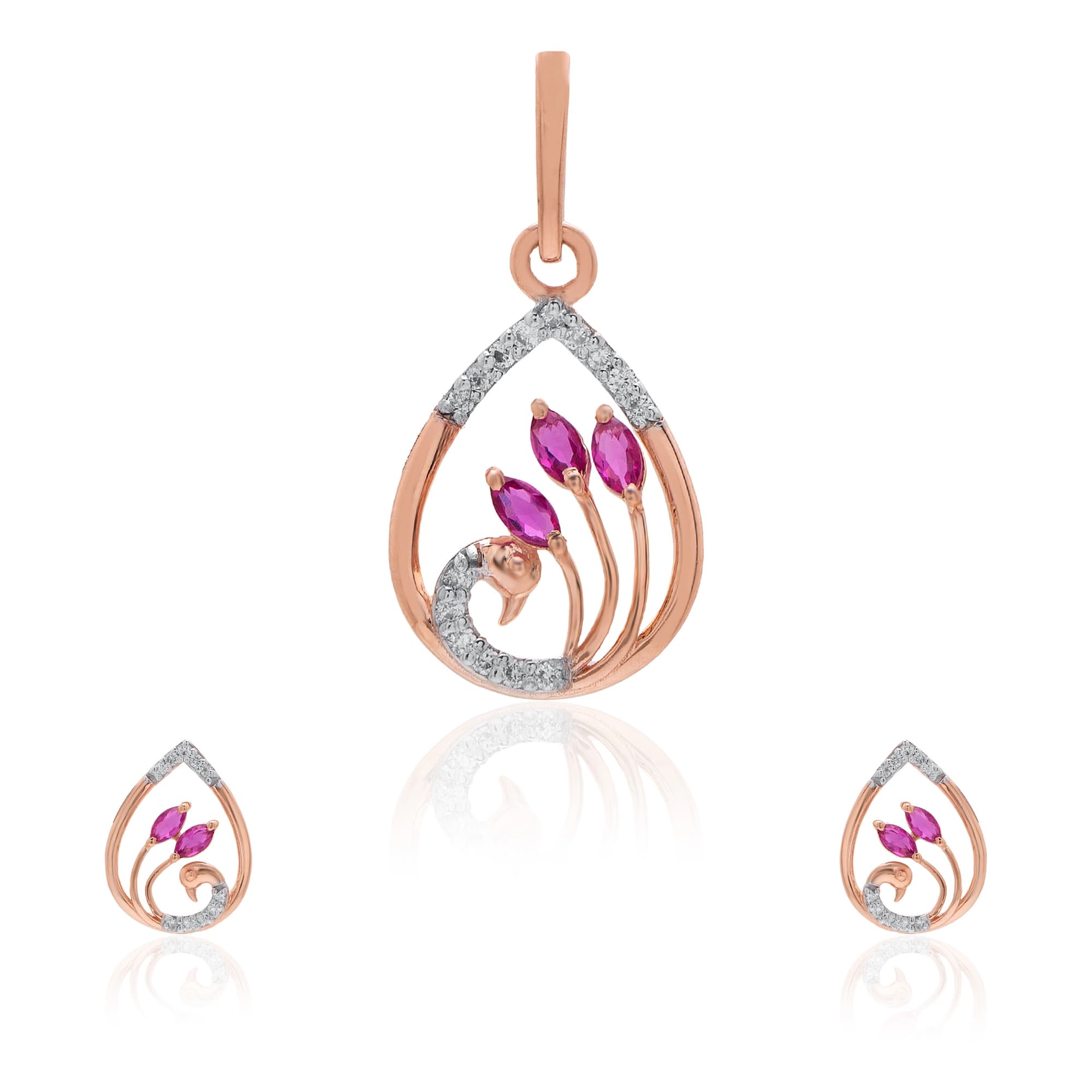 Rose Gold Diamond Pendant thumbnail 3