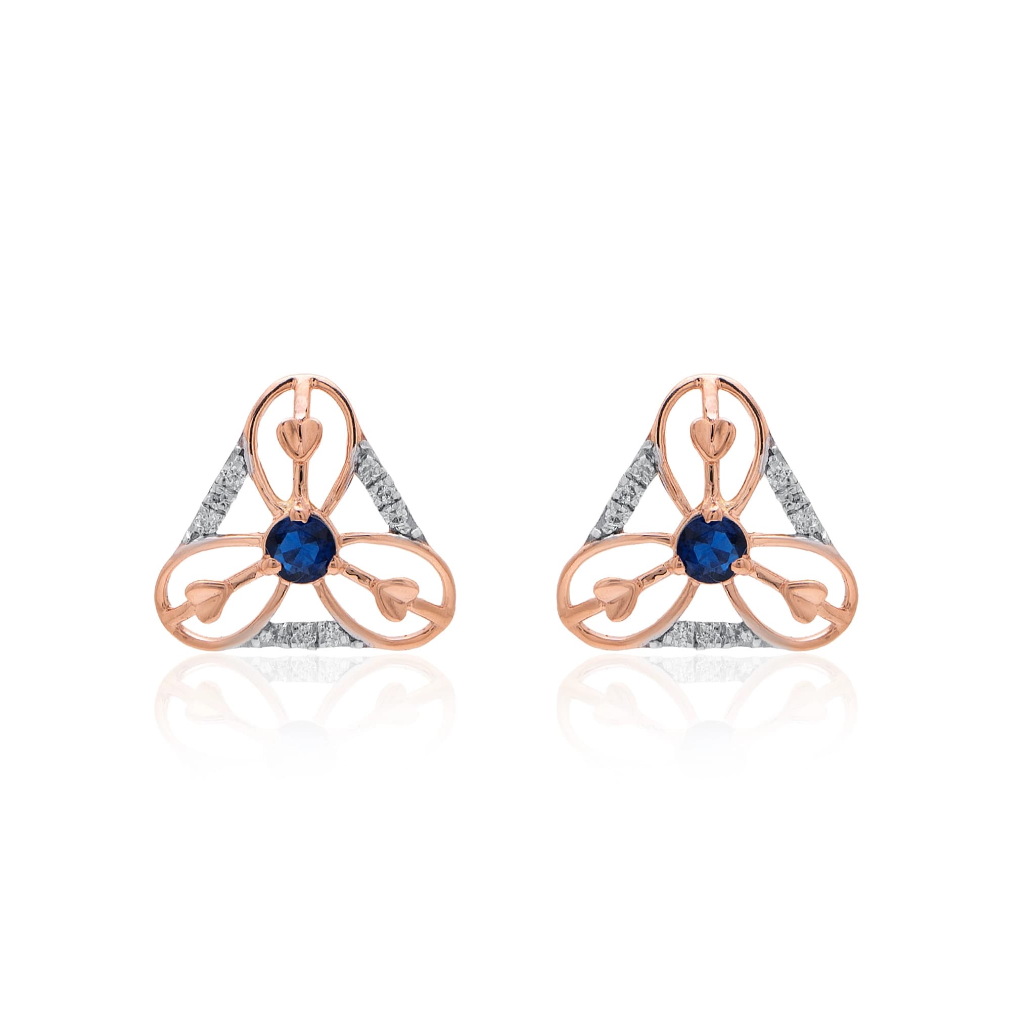 Rose Gold Diamond Earrings thumbnail 2