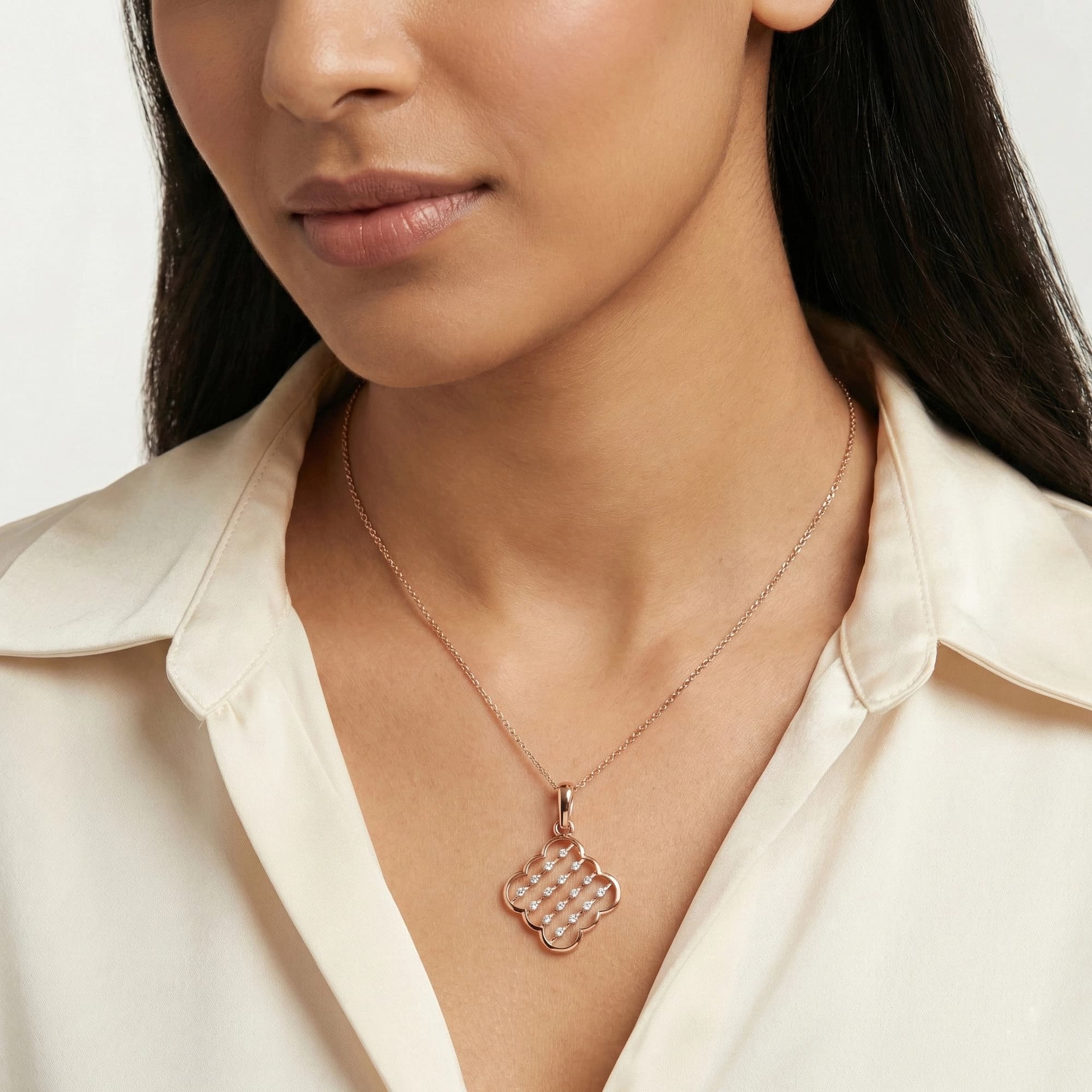Rose Gold Diamond Pendant thumbnail 4
