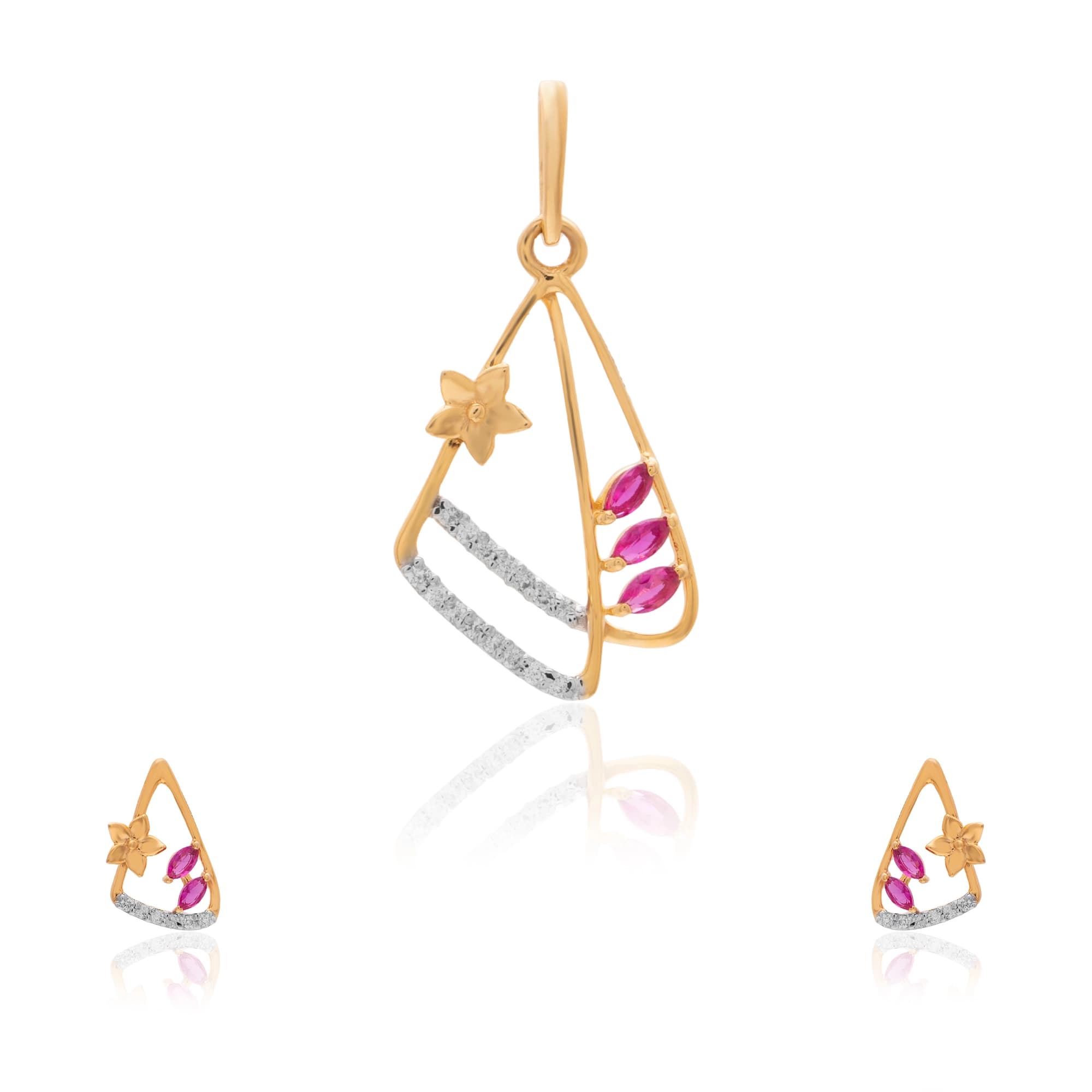 Yellow Gold Diamond Pendant thumbnail 3