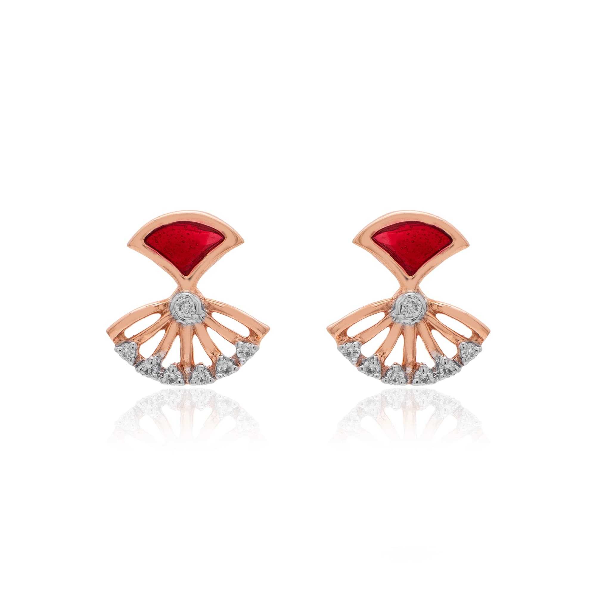 Rose Gold Diamond Earrings thumbnail 2