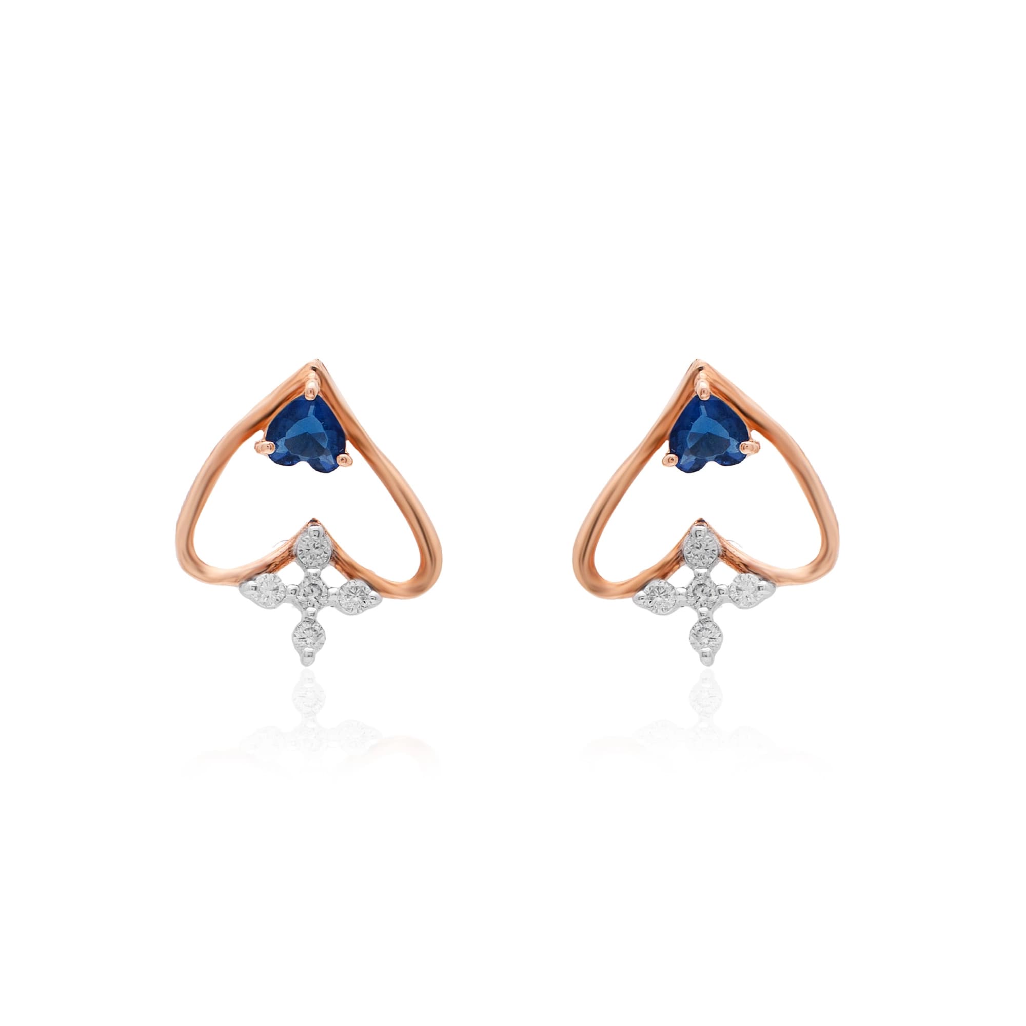Rose Gold Diamond Earrings thumbnail 2