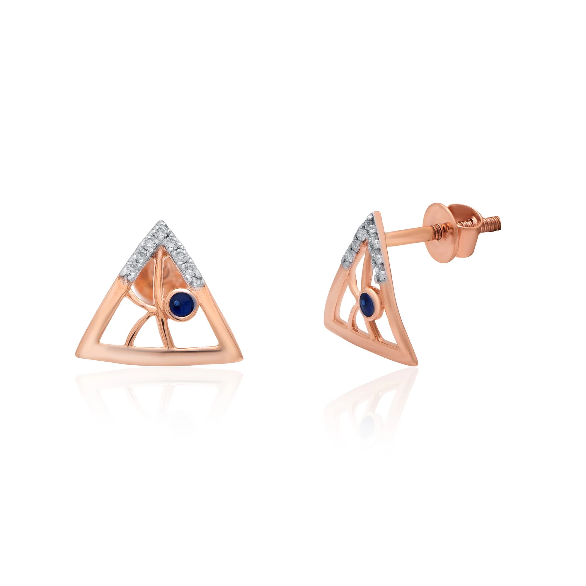Rose Gold Diamond Earrings